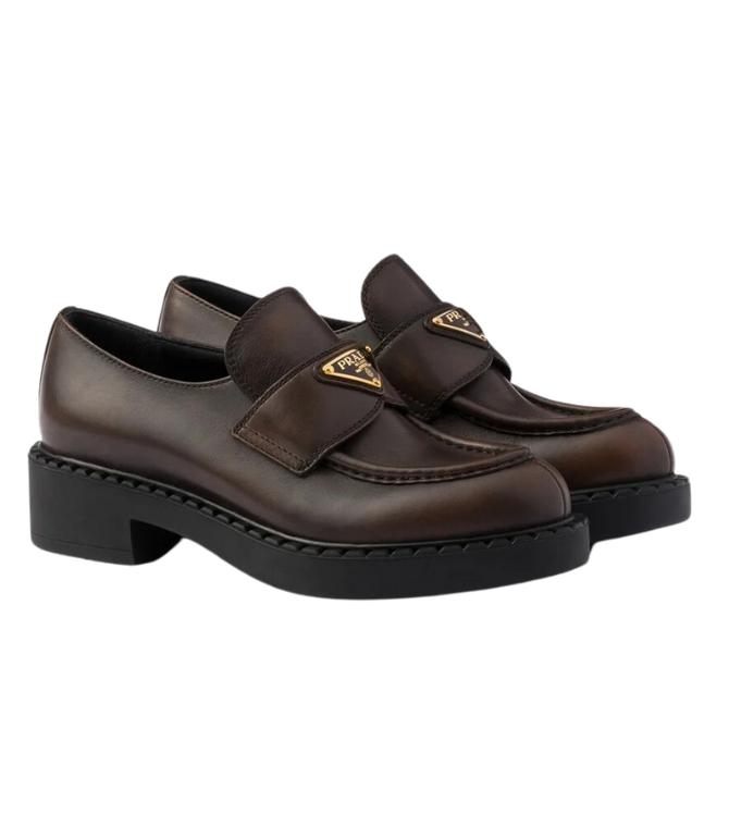 Loafers en cuir brun