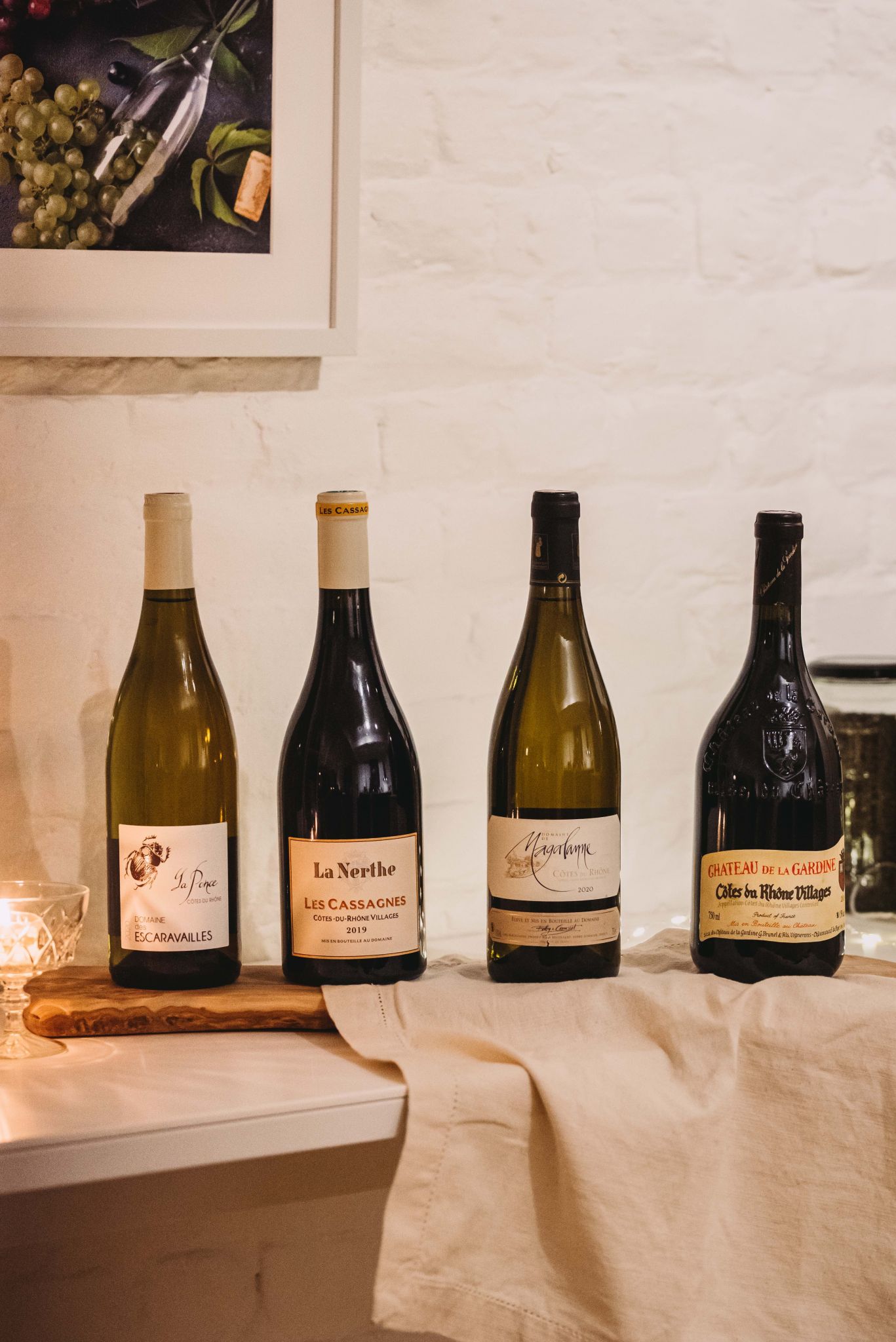 4 cuvées soirée 1 Côtes du Rhône