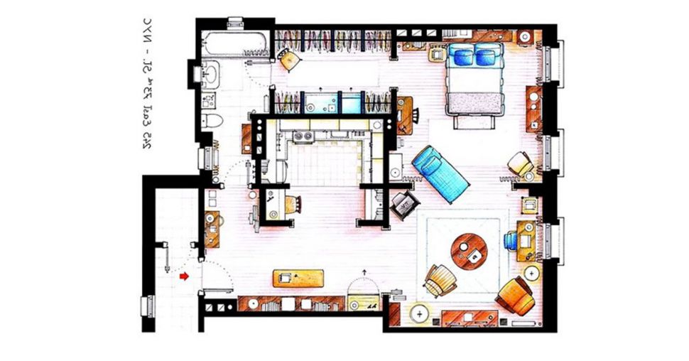 À quoi ressemblent les plans de l’appartement de Carrie Bradshaw?