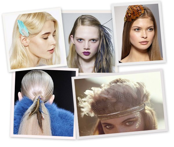 12 idées pour porter des plumes dans vos cheveux