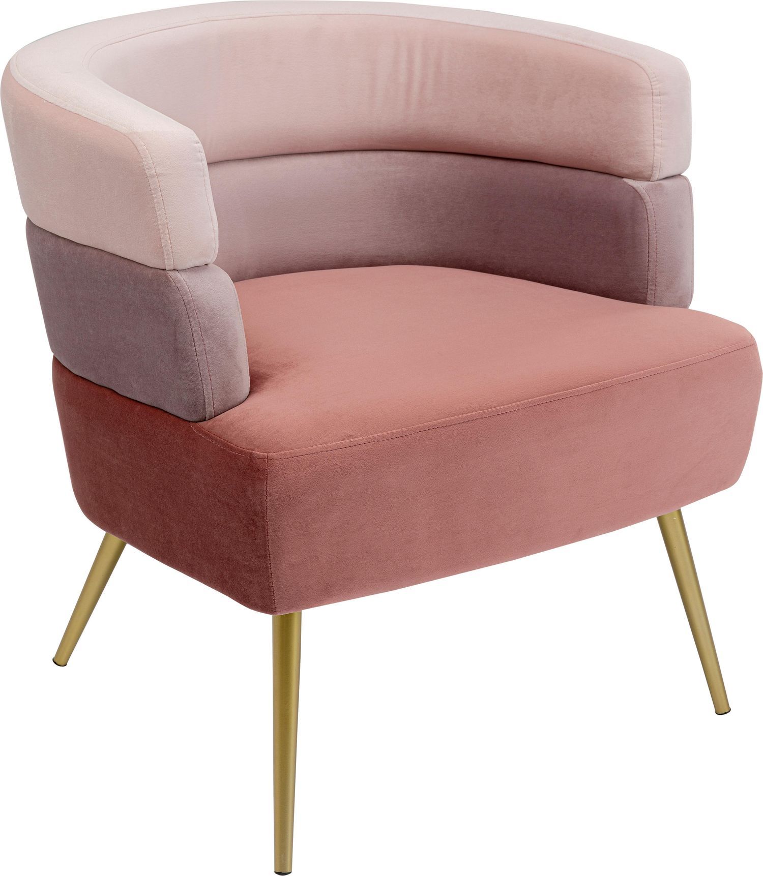 fauteuil velours rose