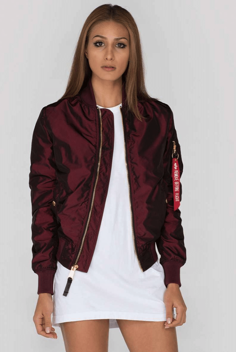 bomber bordeaux alpha industries