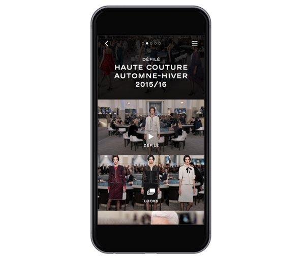 L’application Chanel: regardez le défilé en direct