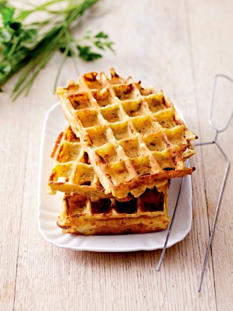 Gaufres aux fines herbes et au Gruyère AOP