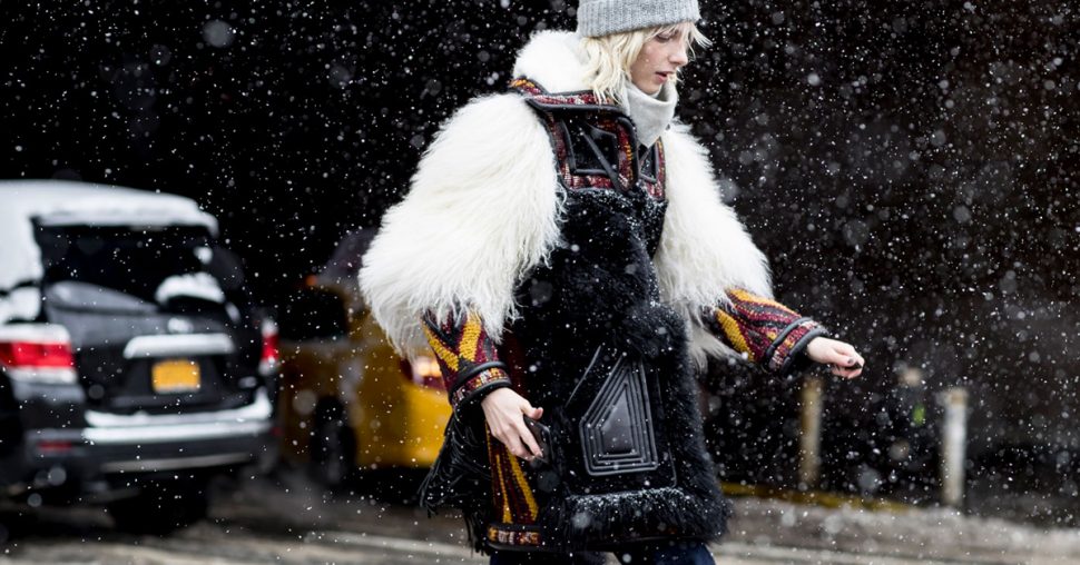 Streetstyle à New York: 50 looks sous la neige