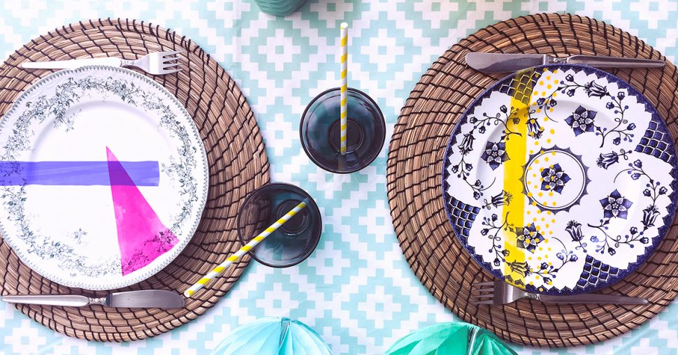 Le DIY du mercredi: les assiettes vintage colorées