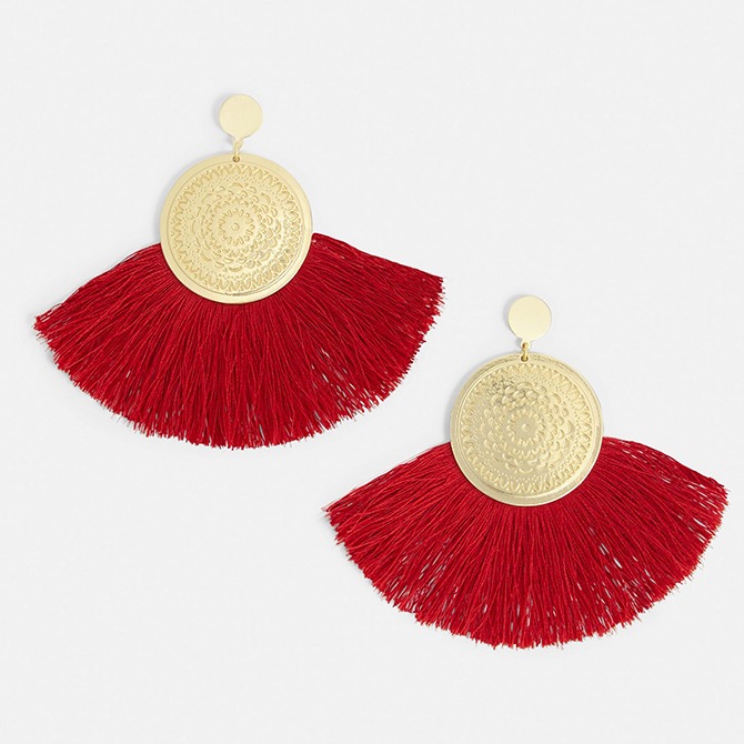 boucles d'oreilles à pompons