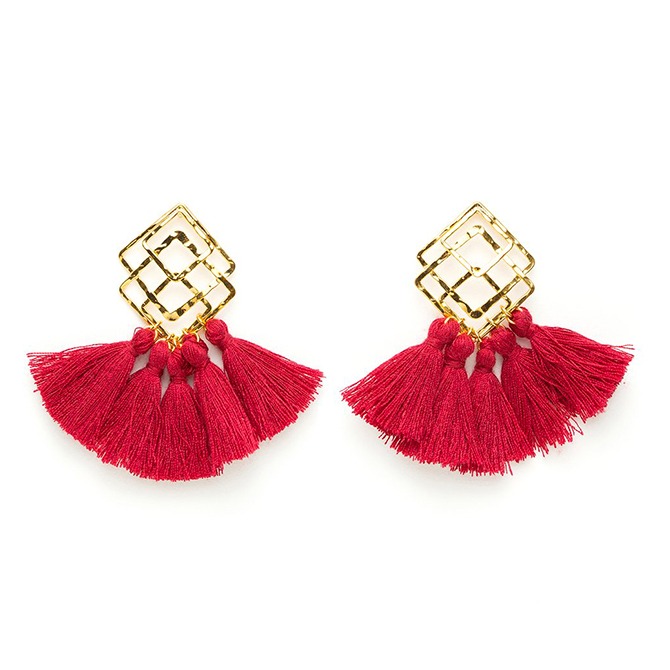 boucles d'oreilles à pompons