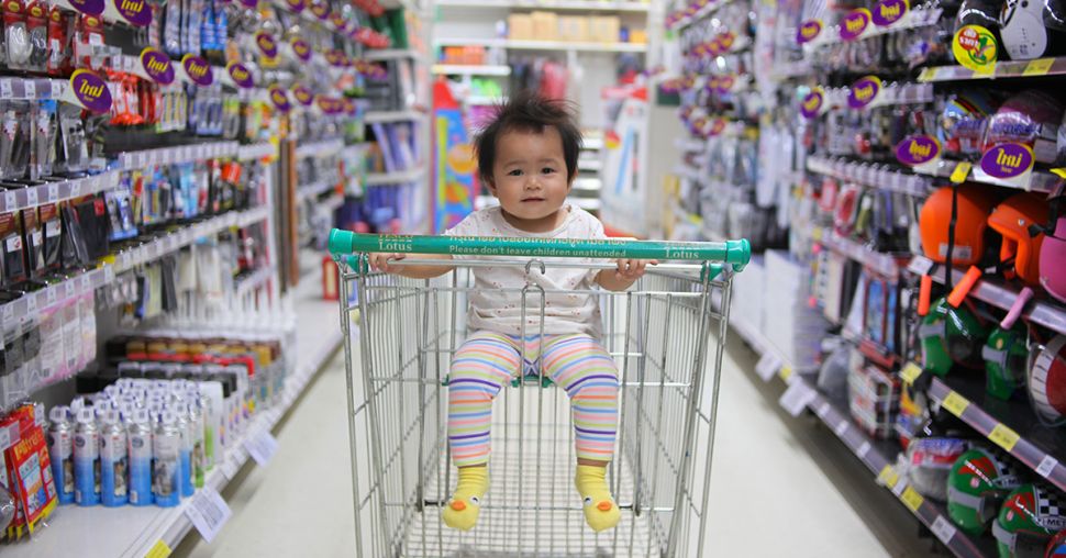 Le shopping des enfants et mamans débordées