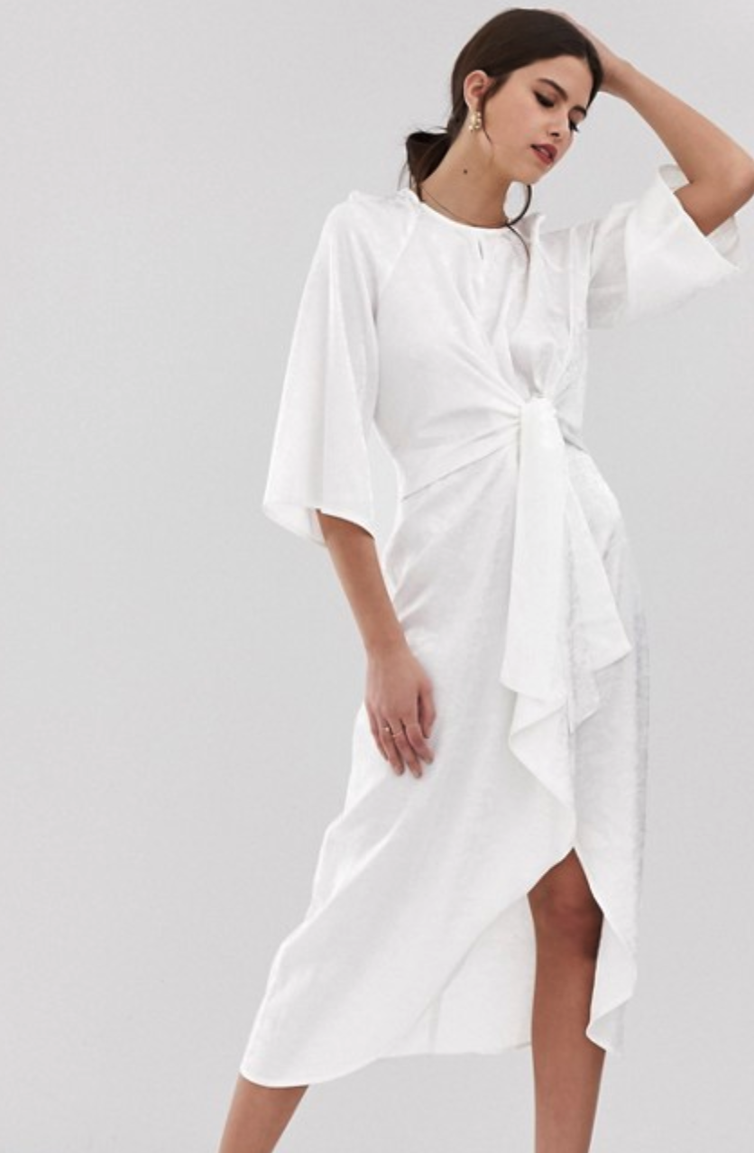 robe Asos plissé noeud