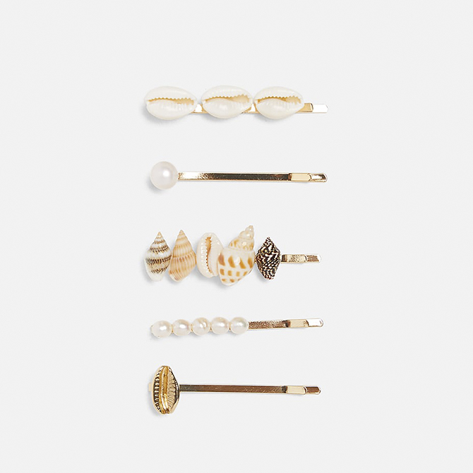 bijoux coquillages barrettes Zara