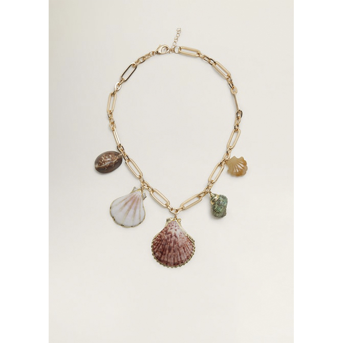 bijoux coquillages collier multicolore Mango