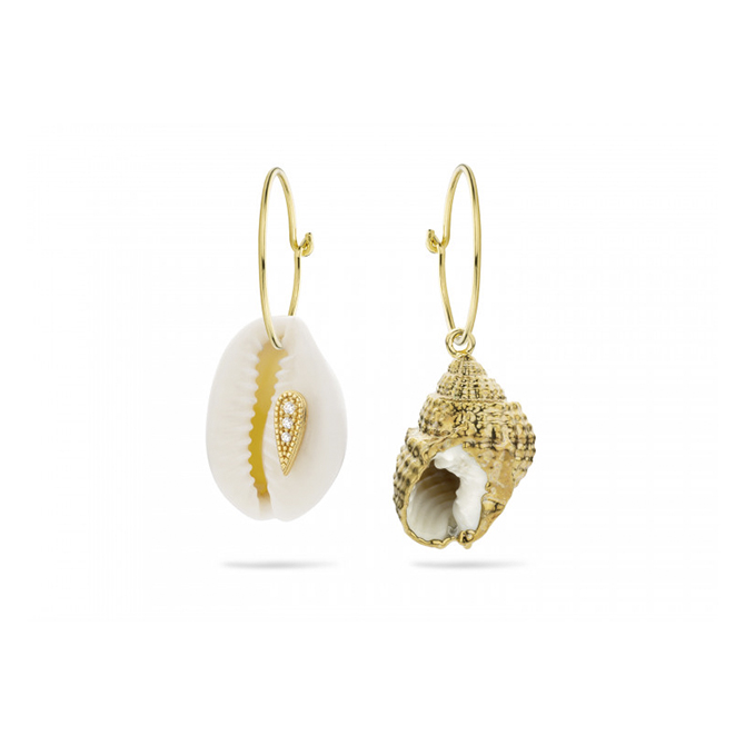 bijoux coquillages boucles d'oreilles Mya Bay