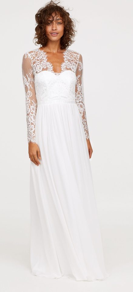 robe h&m wedding manches