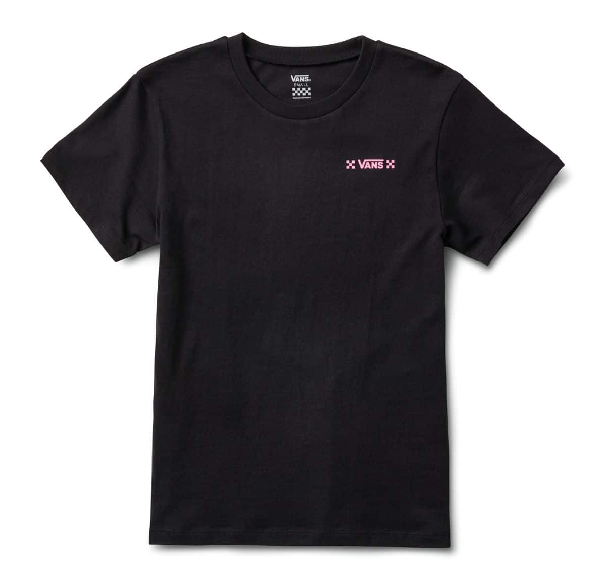 t-shirt noir lady vans