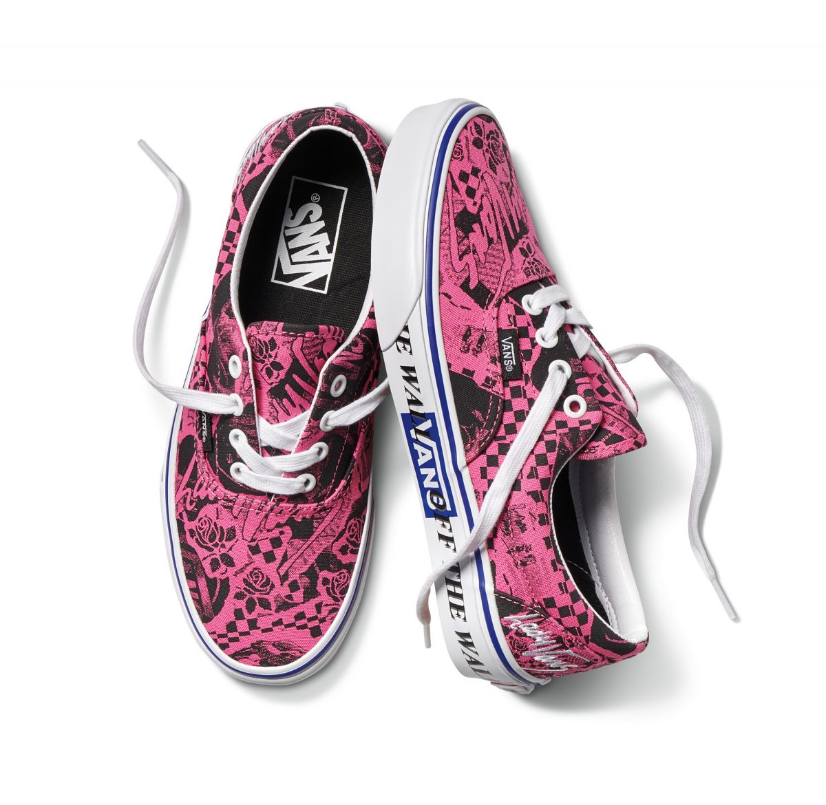 baskets lady vans era rose imprimé