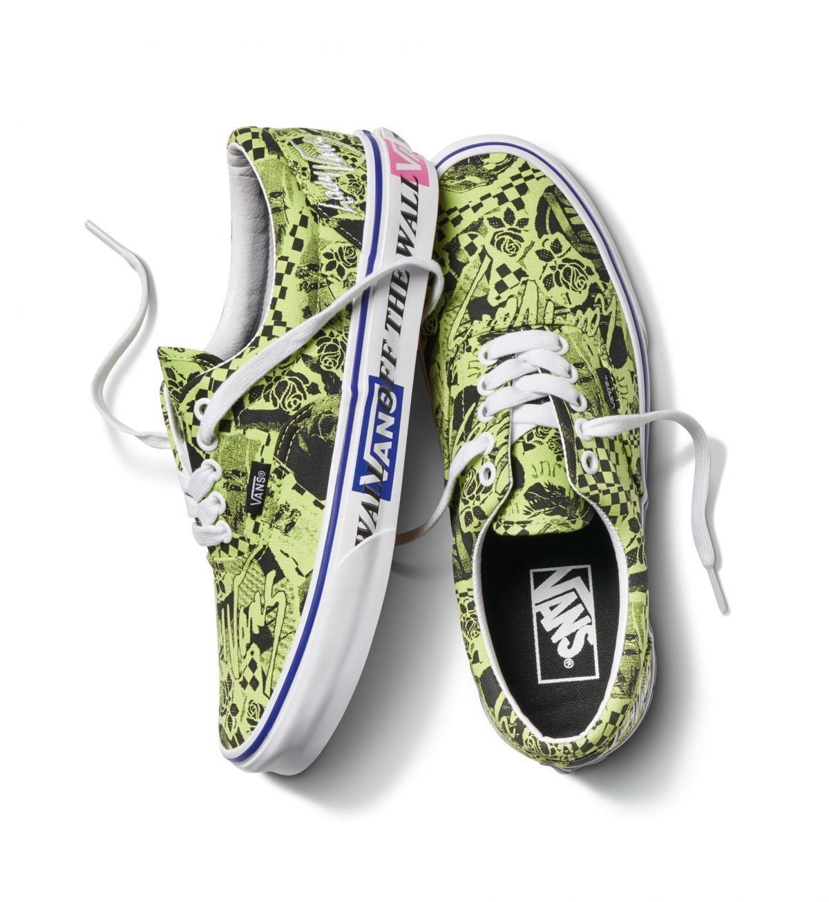 baskets lady vans era vert imprimé