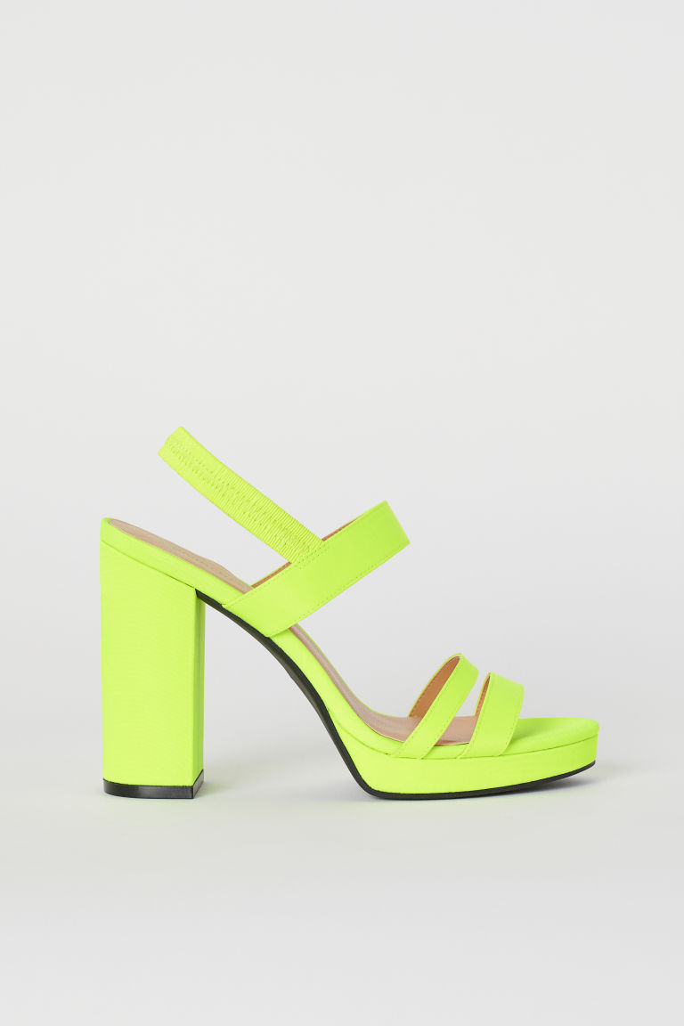 sandales fluo