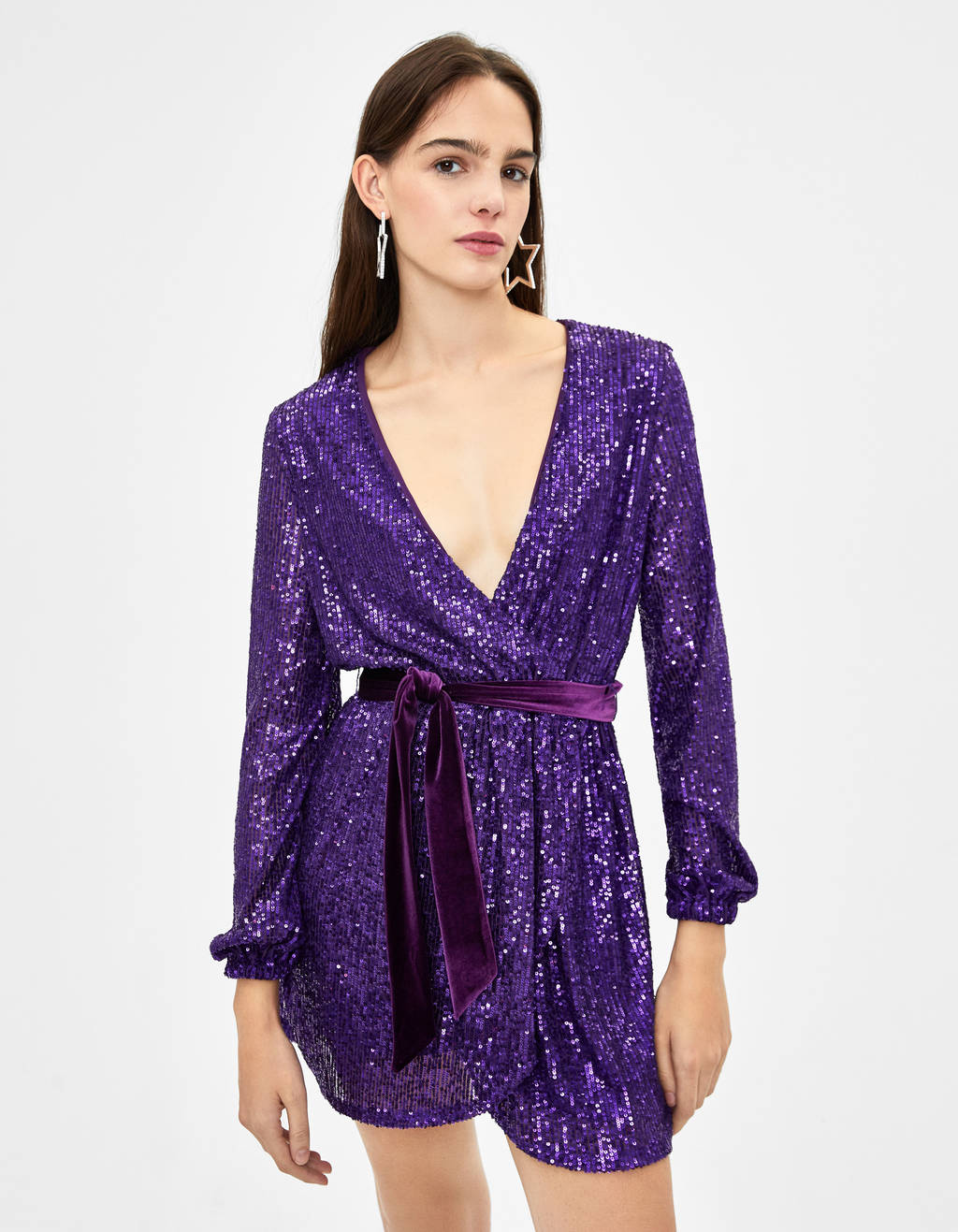 robe mauve sequins