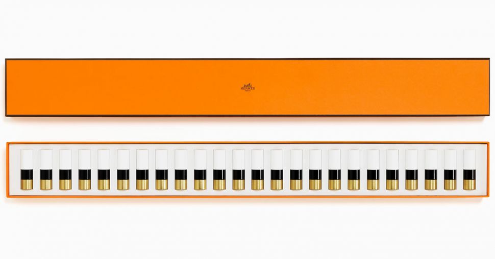 Objet du désir : la boîte piano de 24 rouges à lèvres Hermès