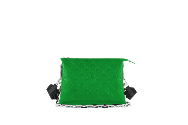 lv coussin bag green