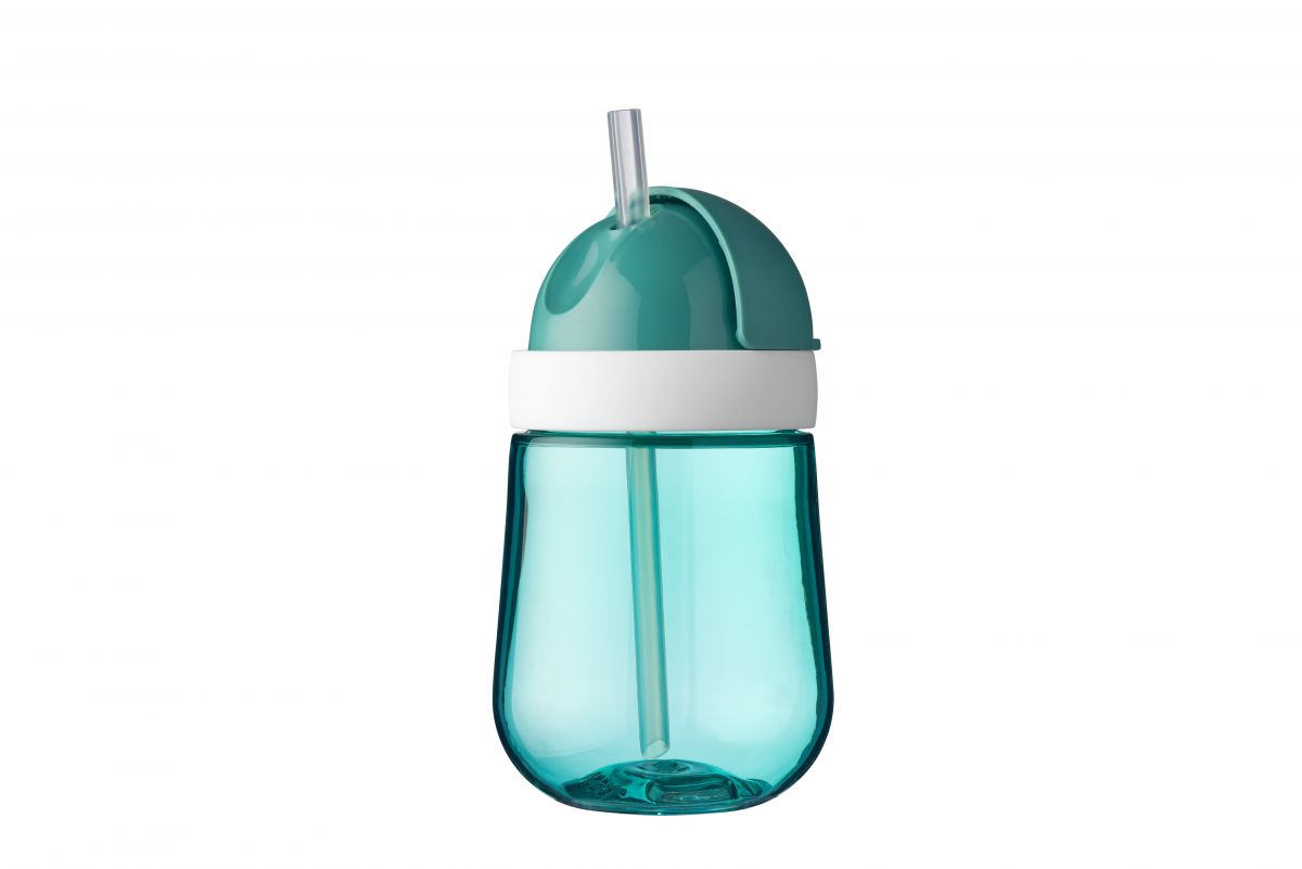 gourde enfant avec paille turquoise