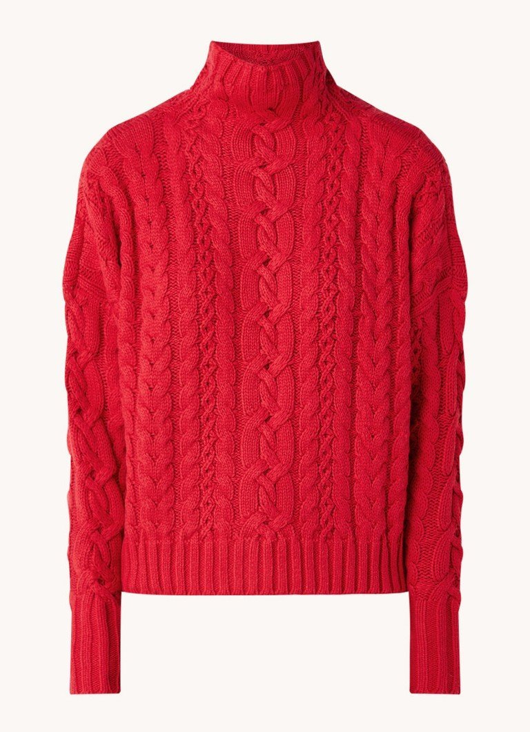 Stylées en hiver : Ralph Lauren - Pull en maille torsadée Ingrid avec col roulé - 159 €