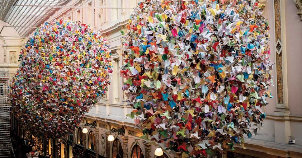 Les origamis de Charles Kaisin de retour aux Galeries Royales Saint-Hubert