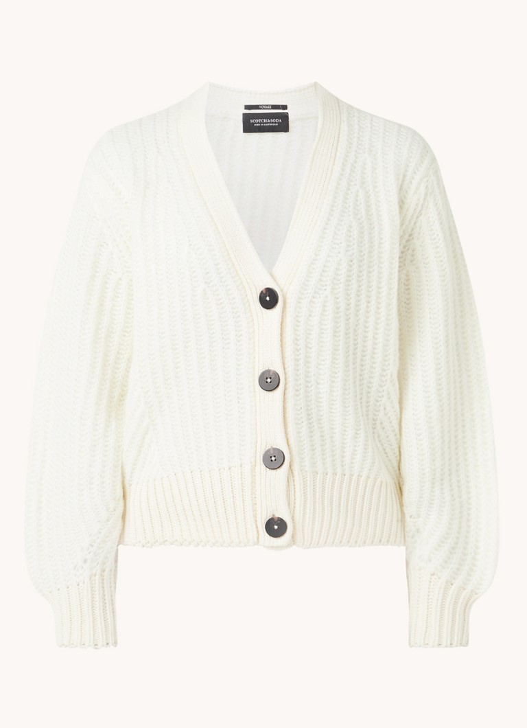 Stylées en hiver : Scotch & Soda - Cardigan en grosse maille en alpacable avec col en V - 159,95 €