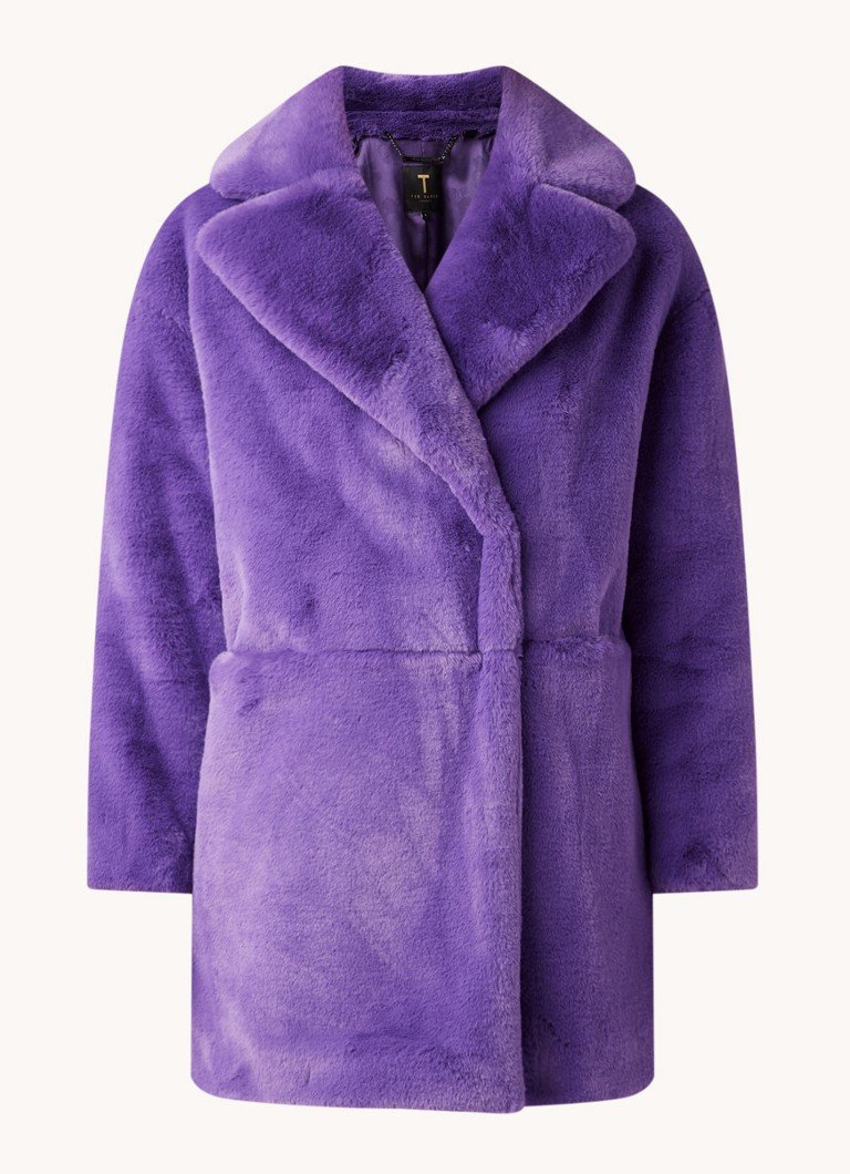 Ted Baker - Manteau en fausse fourrure avec poches latérales pour l' hiver- 385 €