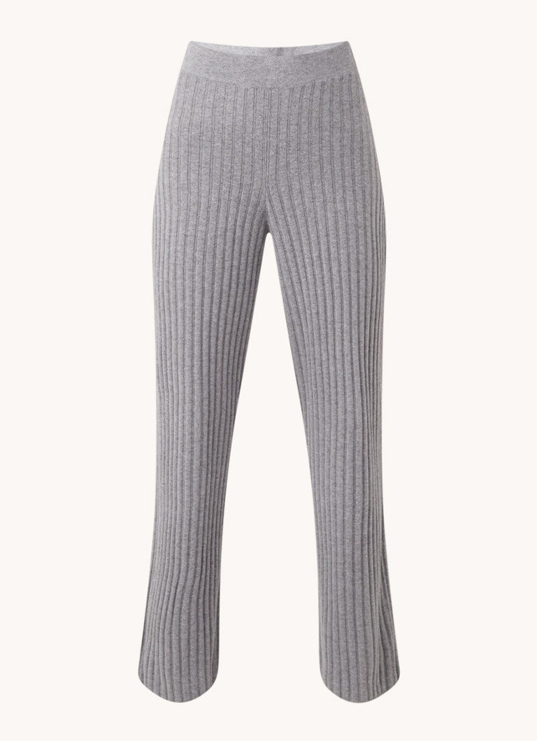 Ted Baker - Pantalon en maille côtelée ample en laine mélangée Yadira taille haute pour l' hiver - 230 €