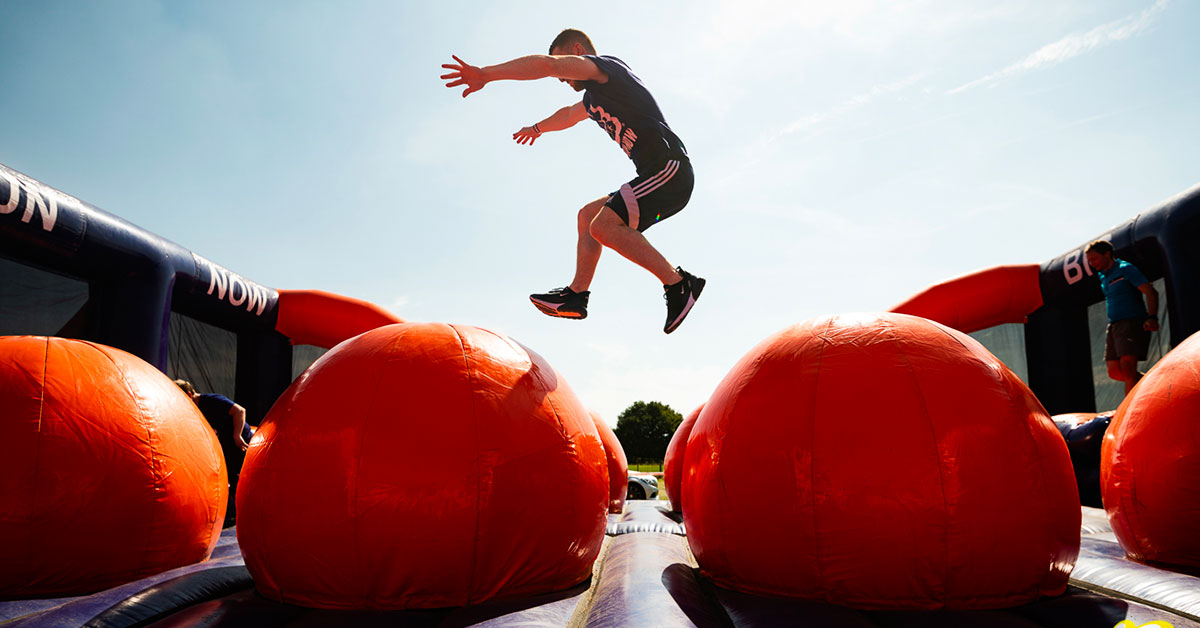 Hier is hij dan: 5KM race in springkasteel