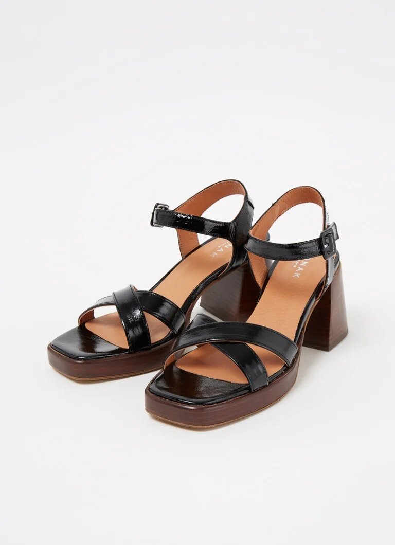 Jonak - Sandalette Brune en cuir verni - 124€ au lieu de 155€