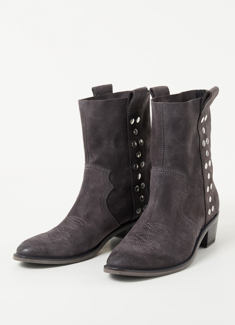 Zadig&Voltaire - Botte de cowboy Pilar en daim avec studs - 346,50€ au lieu de 495€