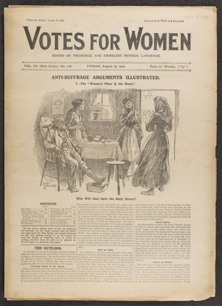 Votes for Women, le journal édité par les suffragettes