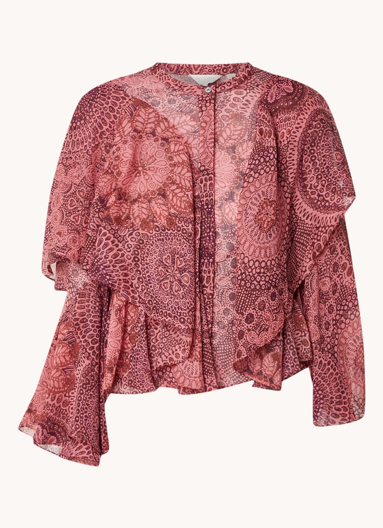 Ted Baker - Blouse Isauna avec volant et imprimé