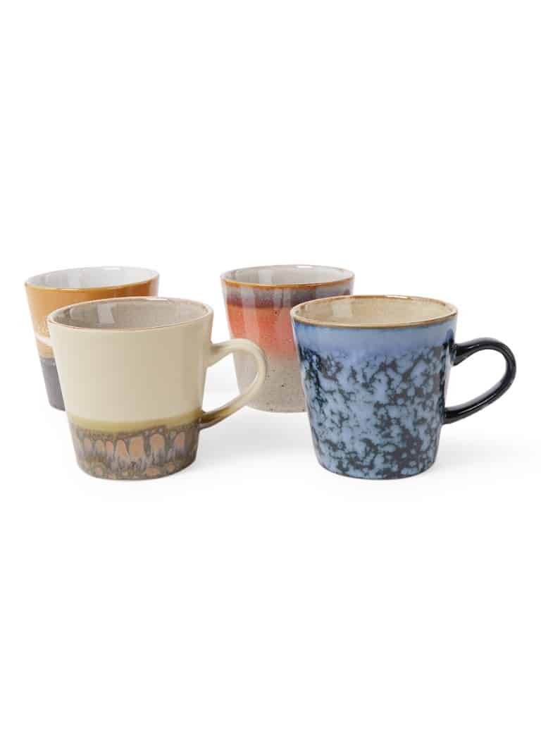 HKliving - Tasse Americano 70’s 26 cl set de 4 - 27€ (au lieu de 31,95€)