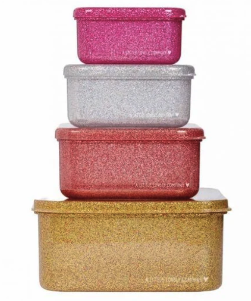 Set de boites à snack - Glitter Gold Blush