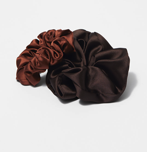 Duo de scrunchies en satin