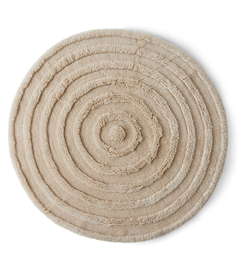 tapis beige rond