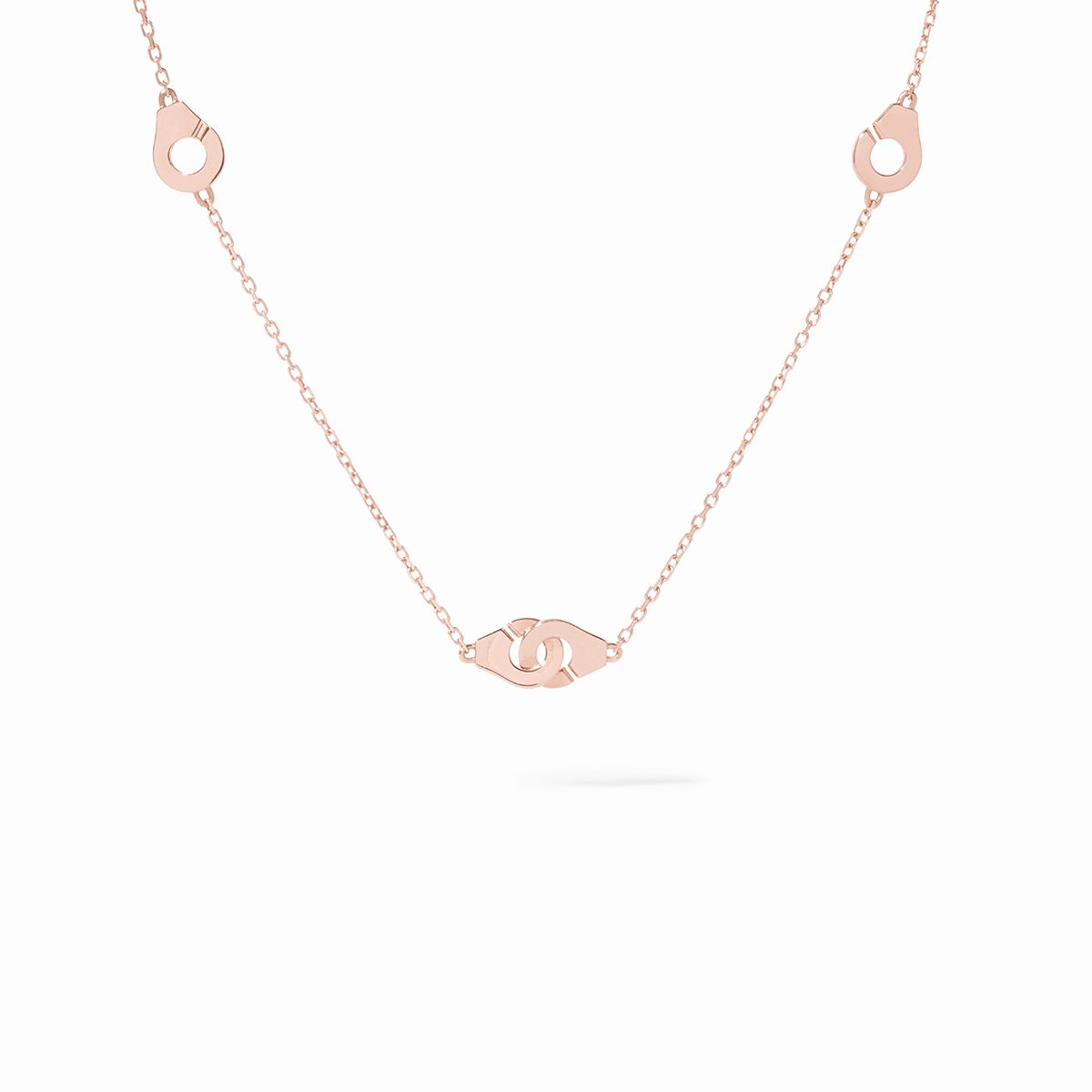 Collier Menottes dinh van R5 en or rose