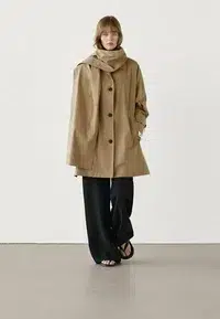 Manteau court camel