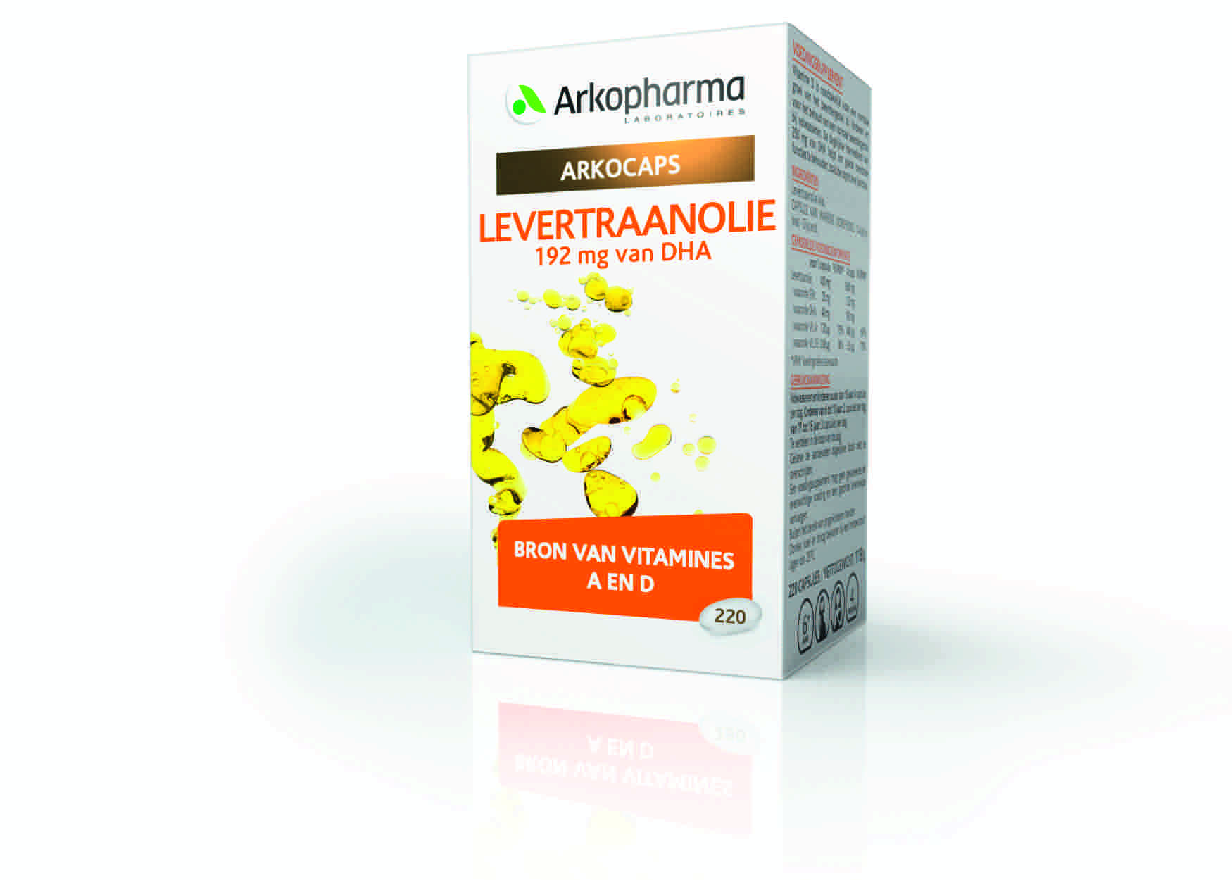 Levertraanolie, 60 capsules – adviesprijs – 11,55€ Levertraanolie, 220 capsules – adviesprijs – 29,90€