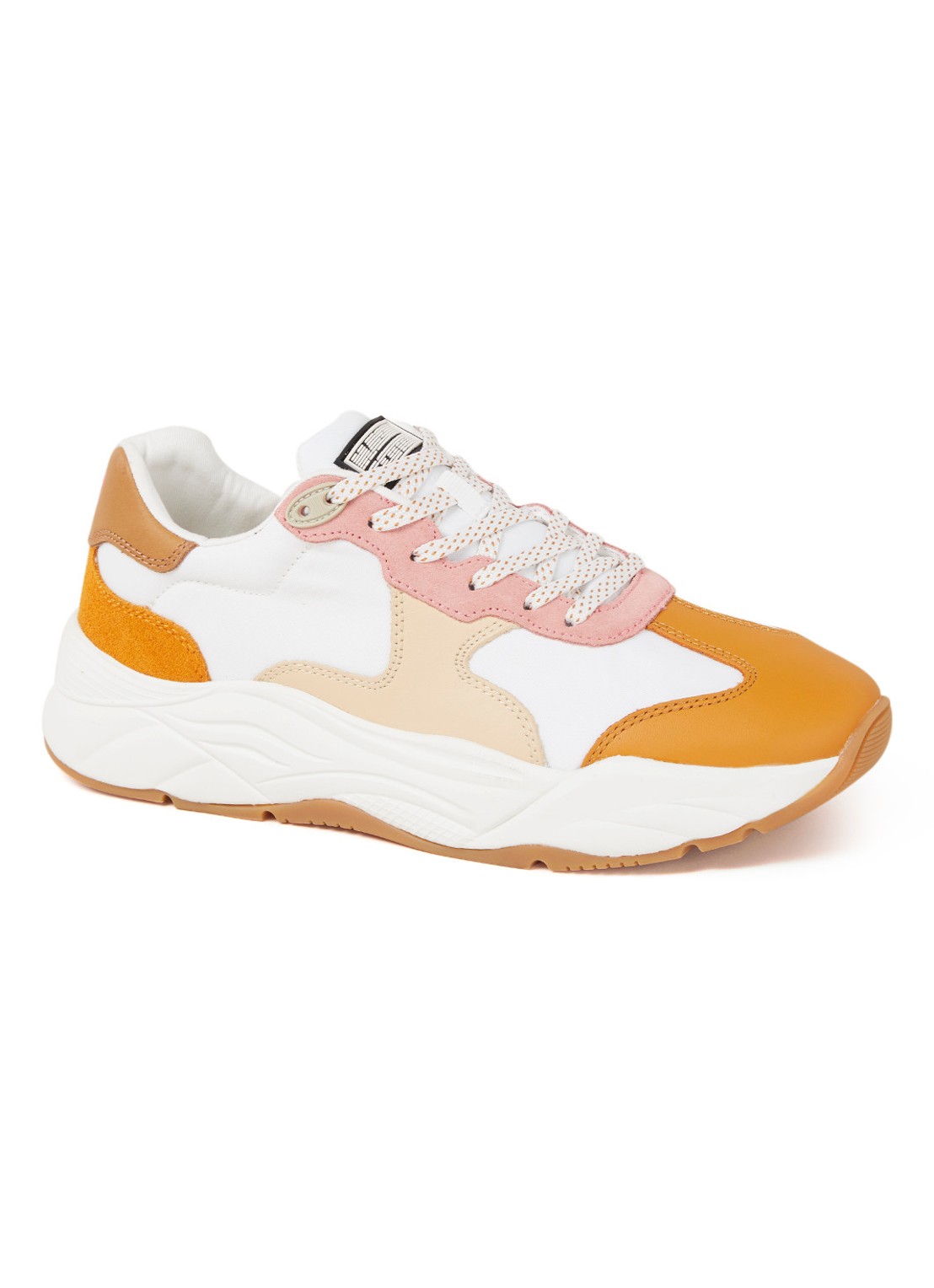 Celest sneaker met leren details, Scotch & Soda De Bijenkorf