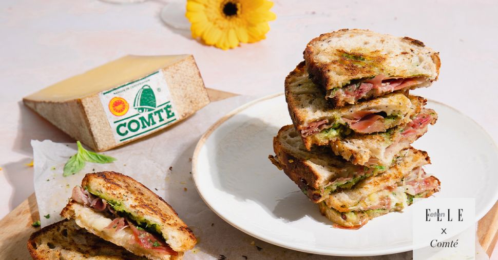 Grilled cheese sandwich met Comté