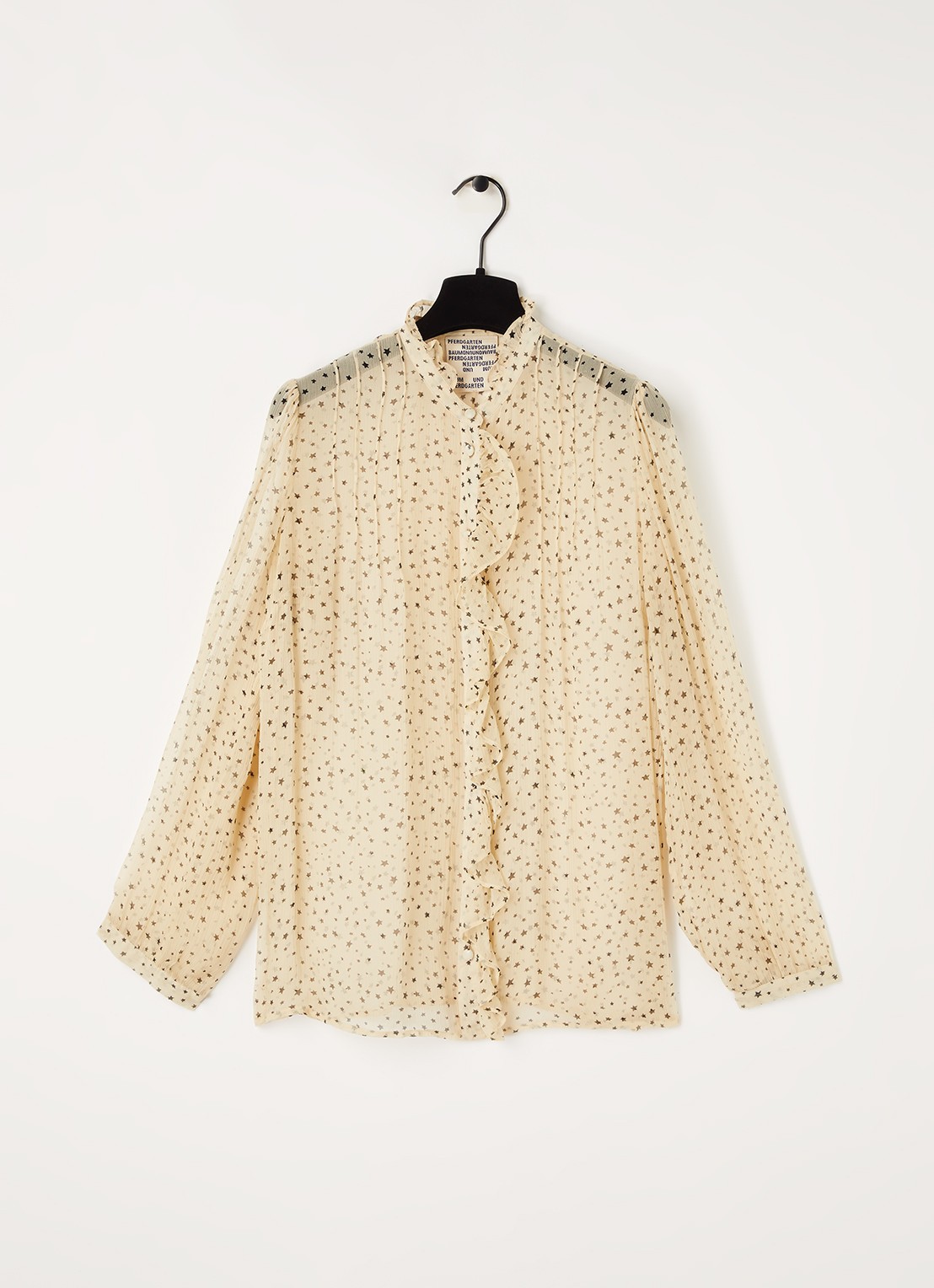 Vintage blouse met print Baum und Pferdgarten €129