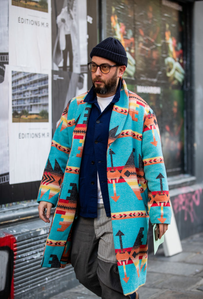 men fashion week streetstyle Parijs