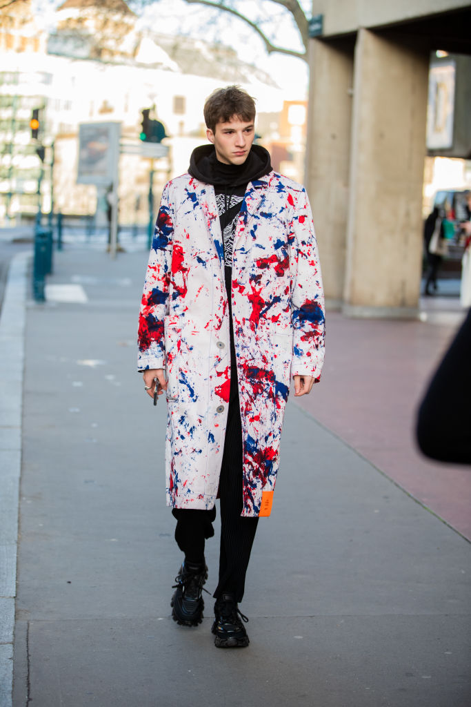 men fashion week streetstyle Parijs