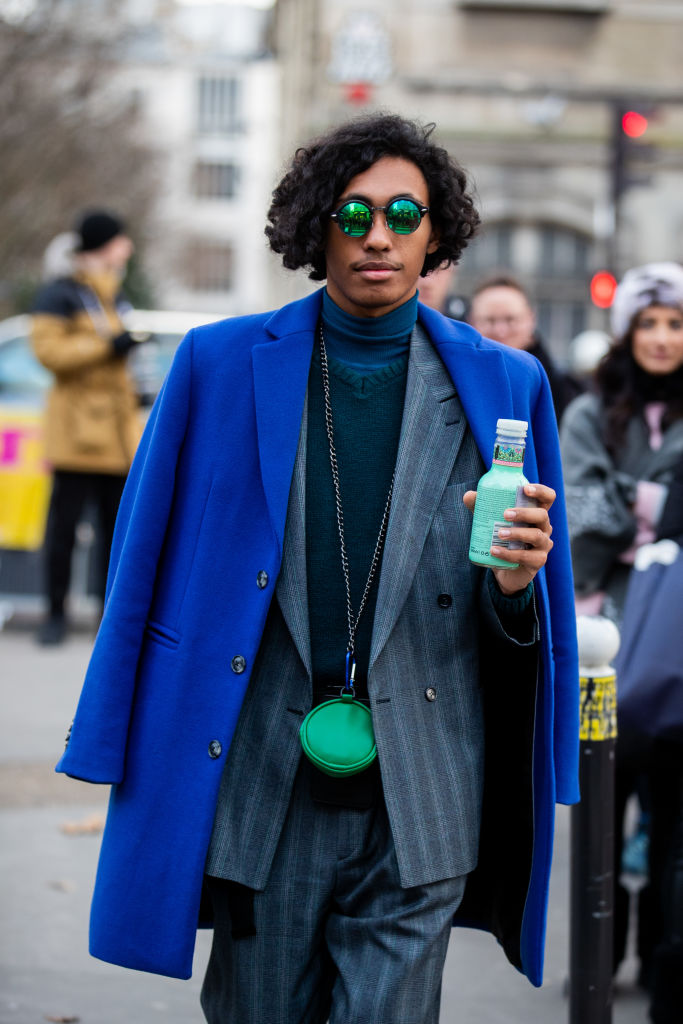 men fashion week streetstyle Parijs