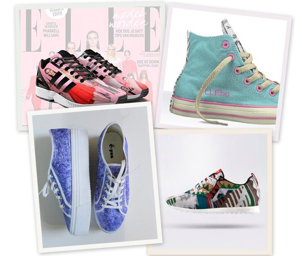 4x gepersonaliseerde sneakers